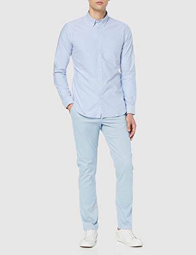 Marca Amazon - MERAKI Pantalones Chinos Estrechos Hombre, Azul (Cashmere Blue), 38W / 34L, Label: 38W / 34L