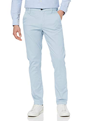 Marca Amazon - MERAKI Pantalones Chinos Estrechos Hombre, Azul (Cashmere Blue), 38W / 34L, Label: 38W / 34L