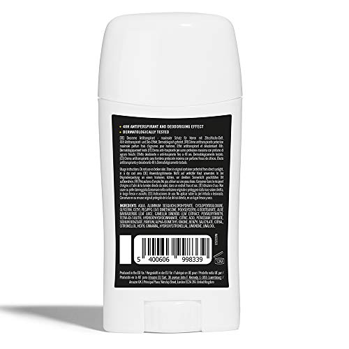 Marca Amazon - Solimo MEN Crema antitranspirante para hombres, protección máxima con perfume fresco de cítricos, Paquete de 6 (6 x 45 ml)