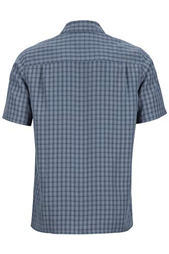 Marmot Eldridge Short Sleeve Camisa Manga Corta, T-Shirt, Camisa de Senderismo, Outdoor, con protección UV, Transpirable, Hombre, Steel Onyx, M