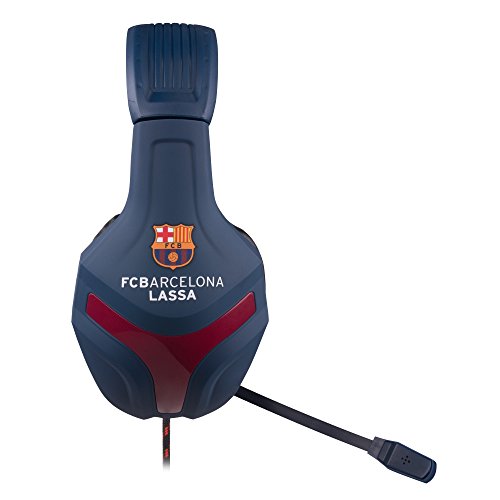 MARSGAMING MHBC Auriculares Gaming del FC Barcelona Lassa (micrófono Plegable, 40mm neodimio, Diadema Ajustable, Producto Oficial Euroliga), Azul