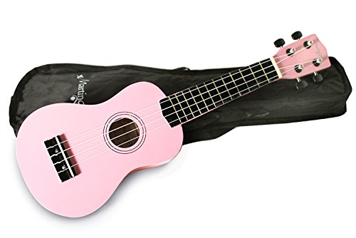 Martin Smith Ukelele soprano con bolsa de ukelele, color Rosa