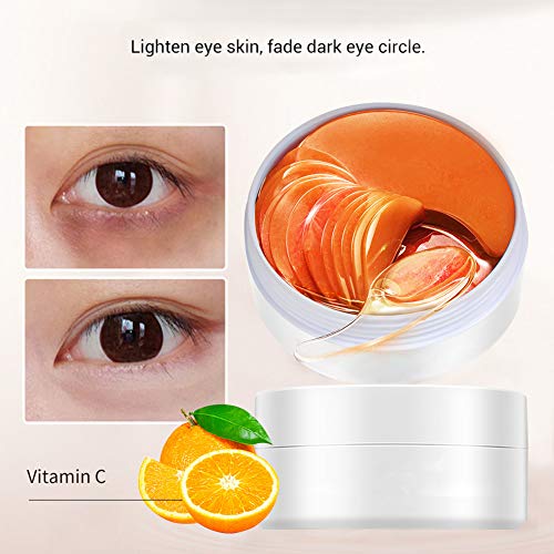 Máscara para los ojos, Ojos Parches, Máscara para ojos de colágeno, Parches Hidrogel para Ojos, Con Vitamina C, Reduce las bolsas bajo los ojo, ojeras, patas de gallo e hinchazón - 30 Pares