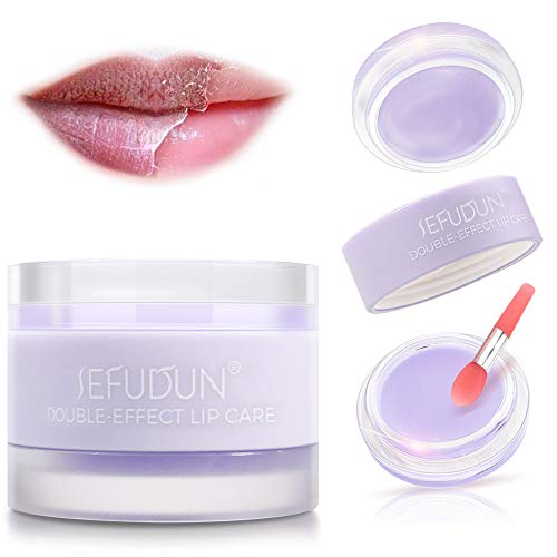 Mascarilla de Labios,Crema Hidratante para Labios,Exfoliante labial para Eliminar Piel Muerta y Tratamiento Intensivo de Reparación de Labios,Desvanece Líneas de Labios,Llumina Color de Los Labios