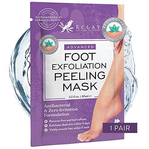 Mascarilla Exfoliante para Pies Eclat – 1 Pares de Calcetines-Mascarilla Exfoliante para Pies con Extracto de Avena Natural y Centella India para Pies Suaves en una Mascarilla Exfoliante de Fácil Uso