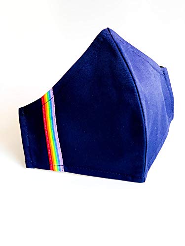 Mascarilla Higiénica multifunción, reutilizable, protección contra el polvo, algodón, MA02.AC AZUL BANDERA ARCOIRIS