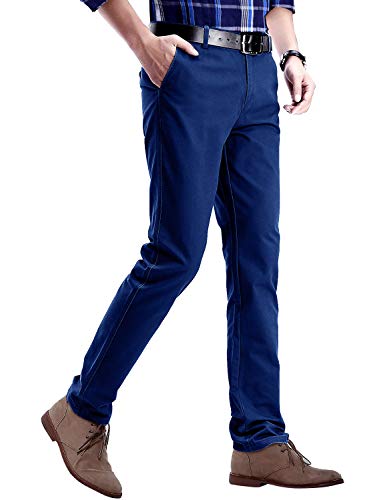 Matchstick 8025 - Pantalón Chino Tapered para Hombre(Azul Zafiro (Sapphire Blue),38W x 31L (ES 48))