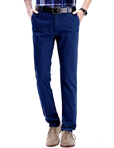 Matchstick 8025 - Pantalón Chino Tapered para Hombre(Azul Zafiro (Sapphire Blue),38W x 31L (ES 48))