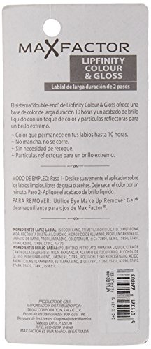 Max Factor LipFinity Colour & Gloss Lip Gloss Pintalabios Gloss 2 lados, Tono 550 Ruby, 6 ml