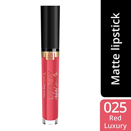 Max Factor LipFinity Velvet Matte Pintalabios Tono 025 Red Luxry