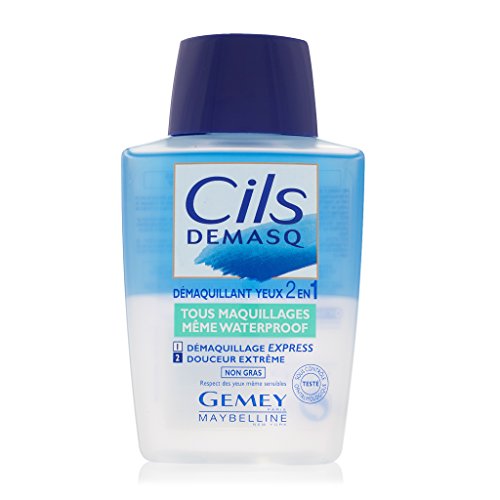 Maybelline Cils Demasq Bi-Phase 125 ml - desmaquillantes de ojos (Loción limpiadora de maquillaje, Piel normal, Botella, AQUA / WATER / EAU, CYCLOPENTASILOXANE, ISOHEXADECANE, POTASSIUM PHOSPHATE, SODIUM CHLORIDE, HEXYLEN, Alemania)