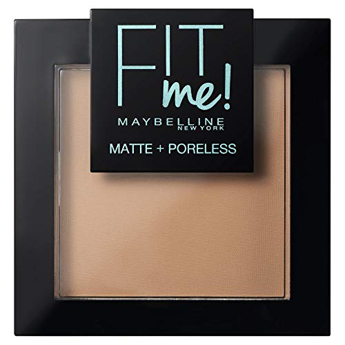 Maybelline New York Fit Me - Polvos Compactos Matificantes y Sin Brillos, Tono 250 Sun Beige