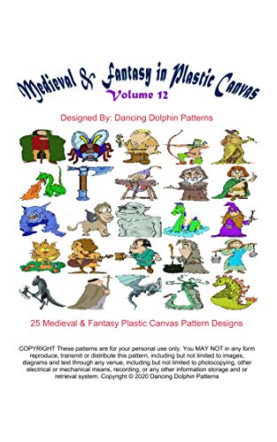 Medieval & Fantasy in Plastic Canvas | Volume 12: 25 Medieval & Fantasy Plastic Canvas Pattern Designs (English Edition)