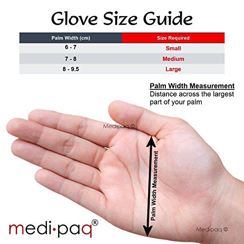 Medipaq - Guantes Anti-Artritis (Par) – Ofrecen Calor Y Compresión Para Ayudar A Aumentar La Circulación Reduciendo El Dolor Y Promover La Sanación - 1 Par con Agarre (Pequeño)