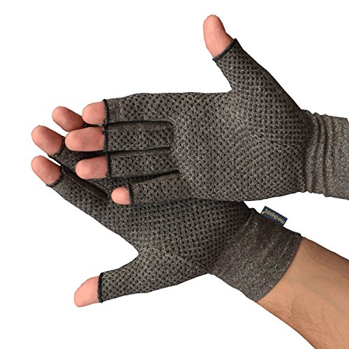 Medipaq - Guantes Anti-Artritis (Par) – Ofrecen Calor Y Compresión Para Ayudar A Aumentar La Circulación Reduciendo El Dolor Y Promover La Sanación - 1 Par con Agarre (Pequeño)