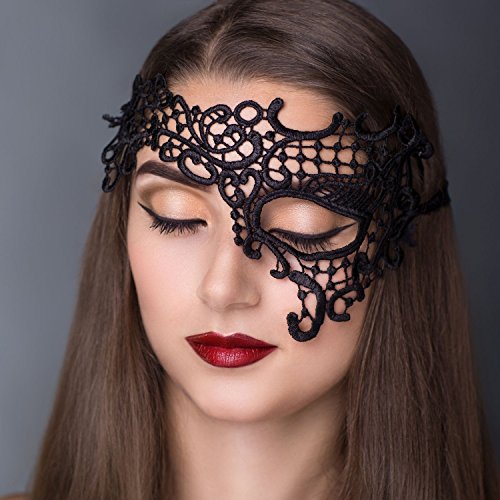 Meimask Lace Mask Lace Masquerade Máscaras Máscara de Ojo Veneciana Mujeres Sexy Eye Mask para Halloween Masquerade Carnival Party Costume Ball (4pcs)