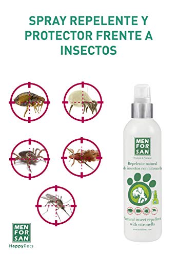 MENFORSAN Repelente Natural de Insectos con citronela Perros - 250 ml