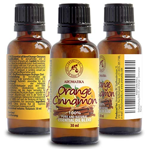 Mezcla de Aceites Esenciales 30ml - Aceite de Canela - Aceite de Naranja - 100% Puros Aceite de Fragancia - para Difusores & Aromaterapia - para Calmar - Belleza - Relajación