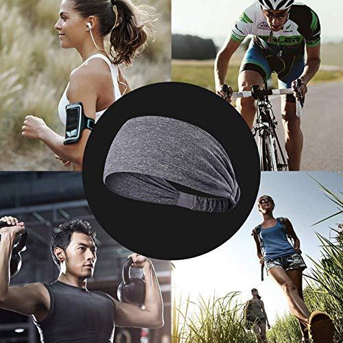 MiaoMa 3 Pack Deportes Diadema Corriente Diadema Deportiva Traviesa Hombres Mujeres Sweatband Absorción de Humedad para Yoga Equitación Baloncesto Ciclismo Ejercicio Ejercicio