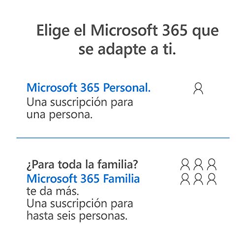 Microsoft 365 Personal | Software para 1 PC/MAC |1 tableta incluyendo iPad/Android/Windows, además de 1 teléfono