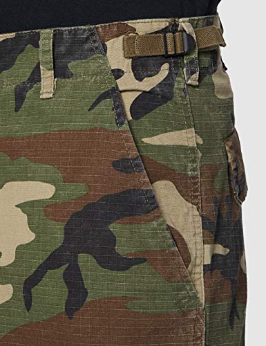 Mil-Tec US Lavados Ripstop Bermuda Pantalones Cortos Woodland tamaño M