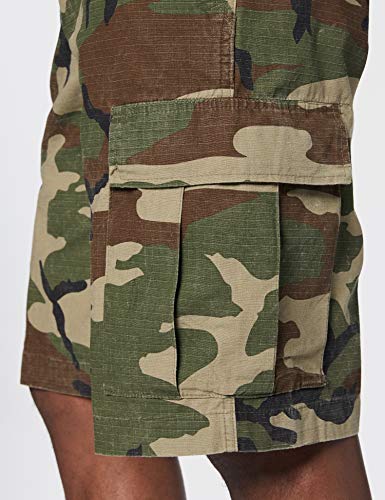 Mil-Tec US Lavados Ripstop Bermuda Pantalones Cortos Woodland tamaño M