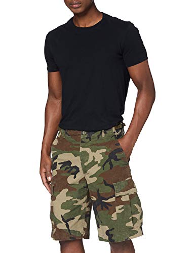 Mil-Tec US Lavados Ripstop Bermuda Pantalones Cortos Woodland tamaño M