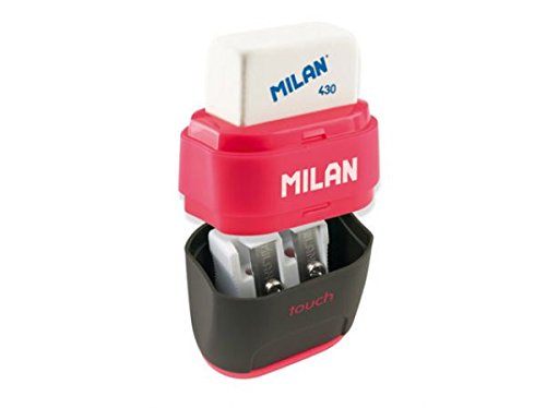 Milan COMBINACION DE Goma Y SACAPUNTAS Compact Touch DÚO Colores Surtidos