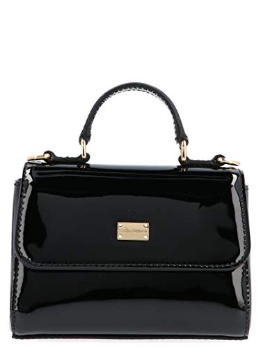 Moda De Lujo | Dolce E Gabbana Niñas EB0103A147180999 Negro Cuero Bolso Tipo Shopper | Otoño-invierno 19