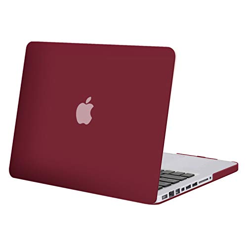 MOSISO Funda Dura Compatible con MacBook Pro 13 Pulgadas con CD-ROM A1278 (Versión 2012/2011/2010/2009/2008), Ultra Delgado Carcasa Rígida Protector de Plástico Cubierta, Vino Rojo