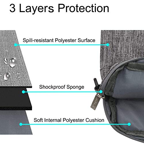 MOSISO Funda Protectora Compatible con 17-17.3 Pulgadas MacBook Pro/DELL Lenovo HP Acer de Portátil, Bolsa de Hombro Blanda Maletín Bandolera con Profundidad Ajustable en Parte Inferior, Gris