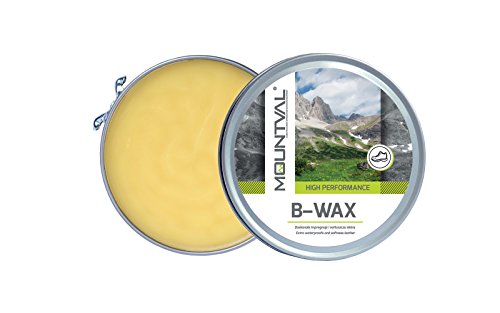 Mountval B-Wax, cera impermeabilizante para zapatos de cuero y botas a base de cera de abejas natural, 100 ml