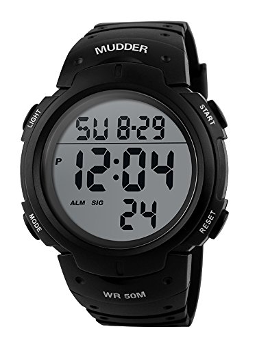 Mudder Reloj Deportivo Digital para Hombre, Estilo Militar, Sumergible a 5 ATM, Multifuncional, Moderno