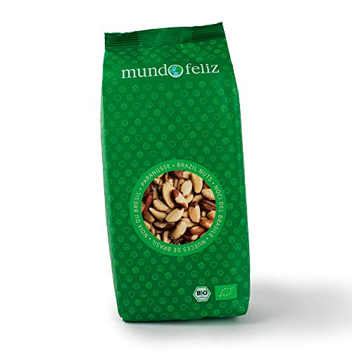 Mundo Feliz - Nueces de Brasil ecológicas enteras, 2 bolsas de 500 g