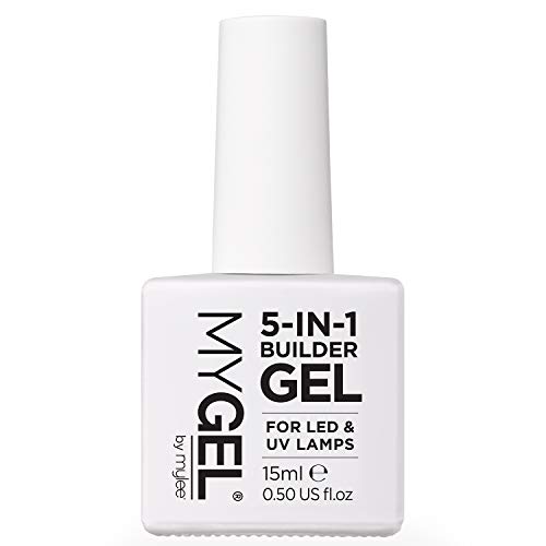 Mylee 5 En 1 Esmalte de Uñas Fotalecedor UV LED, Gel Transparente para Uñas Duras y Fuertes, Da Forma y Alarga Tus Uñas, Para Decoración de Uñas, Fácil de Retira, Reparación de Manicura Profesional