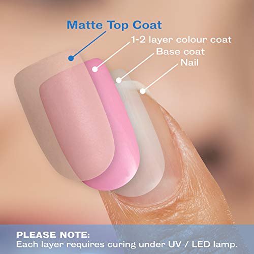 Mylee Esmalte Protector Transparente Mate Sin Limpieza para Esmalte de Uñas de Gel UV LED 15ml – Acabado Rápido, Fácil y Duradero para Uñas Naturales, Extensiones de Acrílico y Puntas