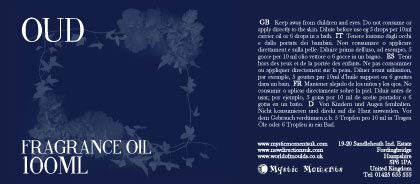 Mystic Moments | Aceite de fragancia Oud - 100 ml