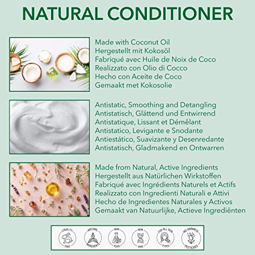 Natural ACONDICIONADOR ACLARANTE | RIZOS - VINAGRE DE SIDRA DE MANZANA, ALMENDRA, JOJOBA, LIMÒN & NEROLI - 250 ml - por POO FREE Sin sulfatos, sin parabenos, sin siliconas. Sin Suave, Concentrado.