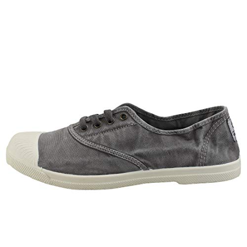 Natural World - Zapatillas de tela natural y caucho, ref. 470E Gris Size: 39 EU