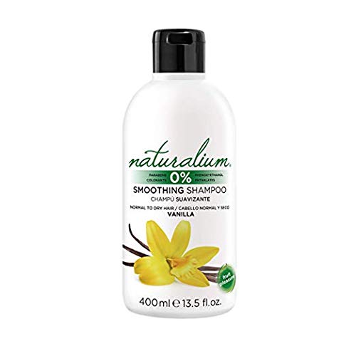 Naturalium Champú Suavizante Vainilla - Jabón Líquido para Cabello Normal y Seco, Sin Colorantes, Sin Parabenos, 400 ml