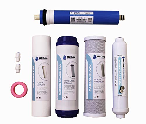 Nature Waterprofessionals Pack Filtros Osmosis inversa Universales y Membrana Vontron