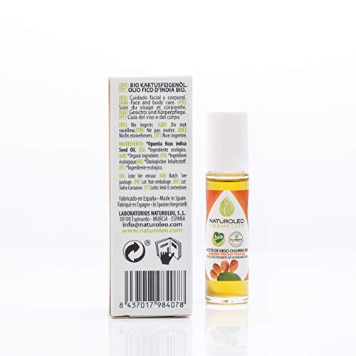 Naturoleo Cosmetics - Aceite Higo Chumbo BIO - 100% Puro y Natural Ecológico Certificado - 10 ml.