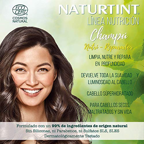 Naturtint Eco Champú Nutrición, Limpia y Repara Profunda Cabellos Secos 330ml