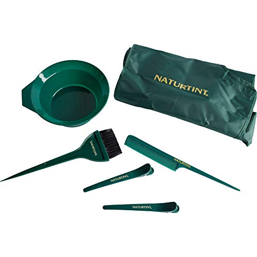 Naturtint Kit de Coloración en Casa 5 Accesorios - Brocha + Capa + Peine + Pinzas + Bol | Kit Tinte Pelo | Sin Elementos Metálicos | Kit Tinte Cabello | Resultados de Peluquería desde Casa