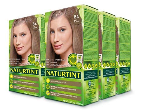 Naturtint Permanent Hair Color - 8A Ash Blonde, 5.28 fl oz (6-pack) by Naturtint