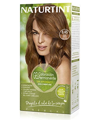 Naturtint Tinte Sin Amoniaco Ingrediente Vegetales Tono 6.45 Rubio Ámbar Oscuro 170ml