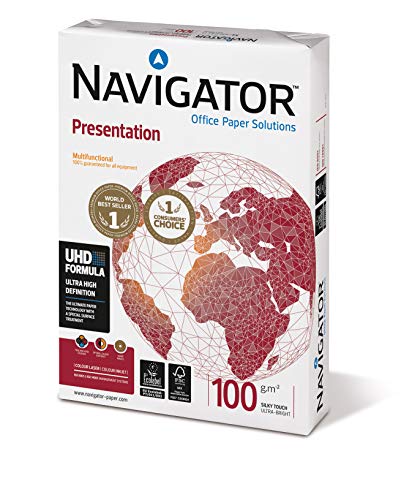 Navigator Presentation, Papel Multifunción, A4, 100 g/m2, 500 Hojas, Blanco