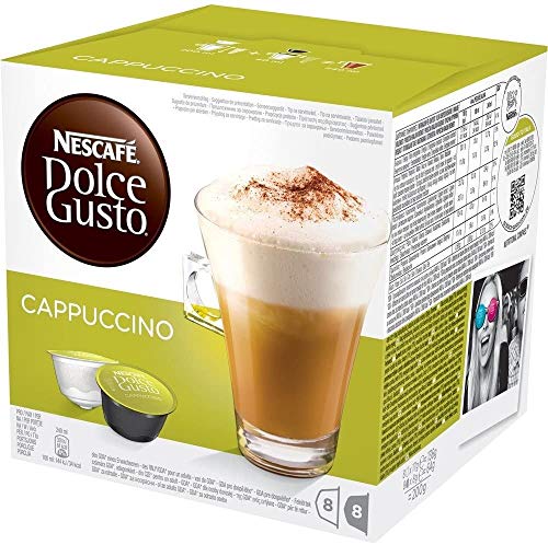 NESCAFÉ Dolce Gusto Café Cappuccino, Pack de 3 x 16 Cápsulas - Total: 48 Cápsulas de Café