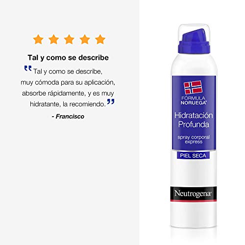 Neutrogena - Hidratación profunda, spray corporal express, para pieles secas, aplicación rápida y absorción al instante, 200 ml