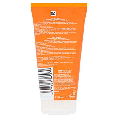 Neutrogena Visibly Clear Spot Proofing Exfoliante Diario - 150 ml.